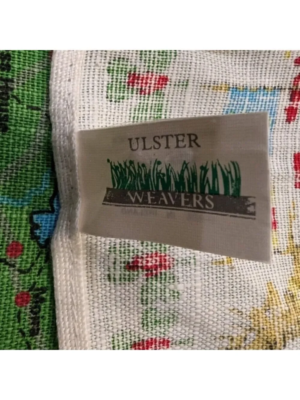 Vintage Ulster Irish Linen Tea Towel Wall Hanging Northern Ireland - IE